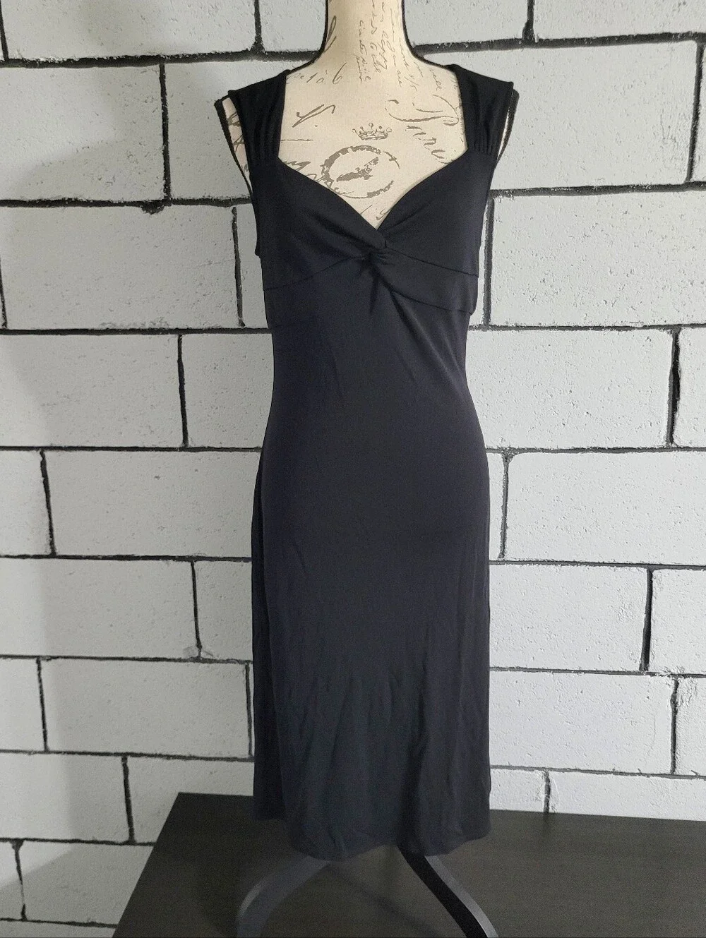 BUNDLE SALE! LOFT Black Sleeveless Twist-Front Dress Sz 8 - Picture 1 of 7